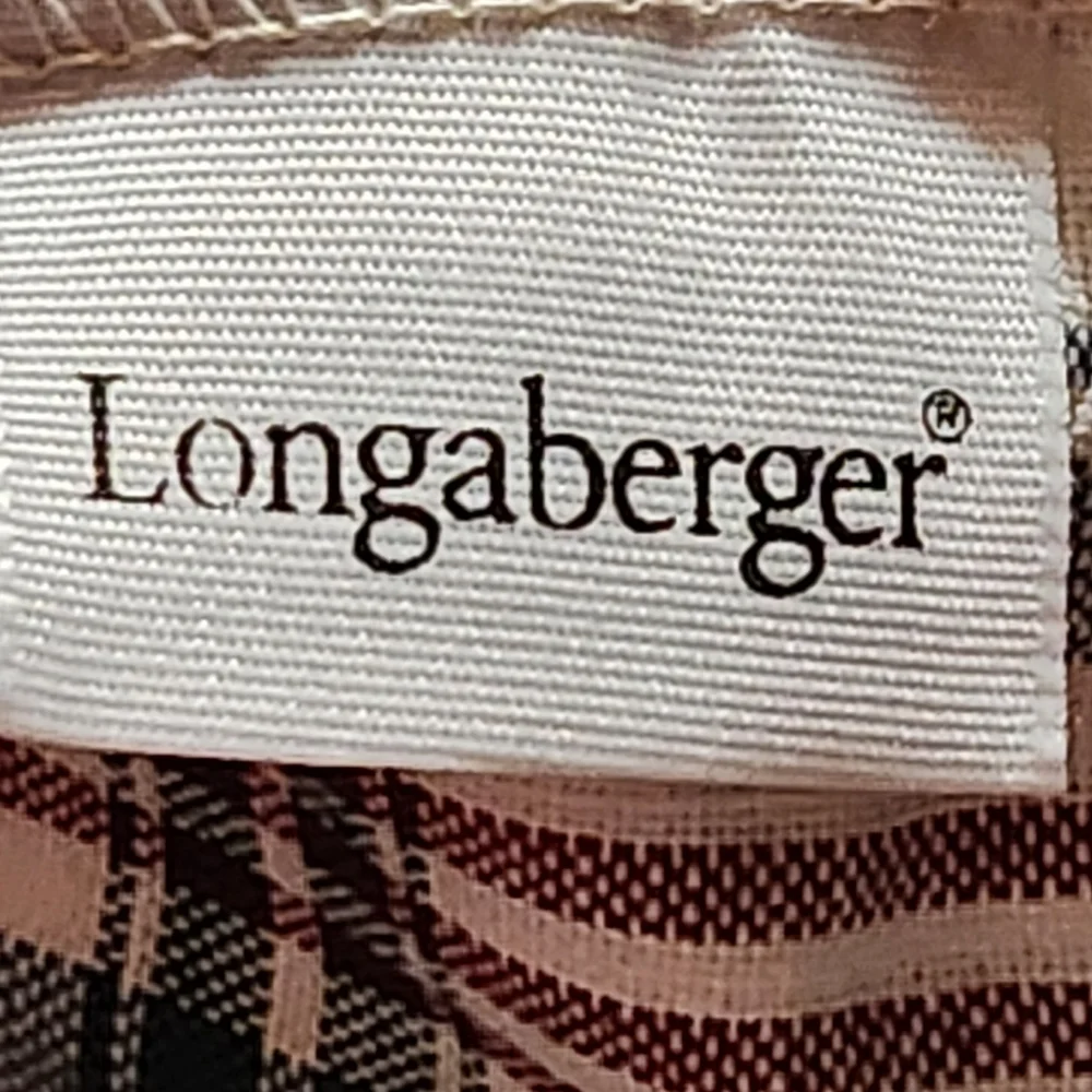 Longaberger Plaid Fabric Liner – Medium Button Basket (Item 254372, NIP)